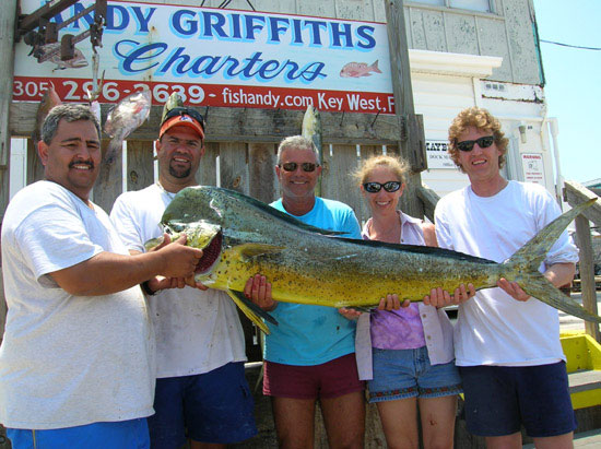 Guest and catch from a Key West fishing trip